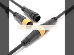 방수 IP68 전기 남성 여성 커넥터 성장 빛에 대한 자기 잠금 주입