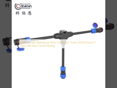남성 여성 방수 유선 연결기 3 LD20 항공 T 타입 10A 최대 전류 등급