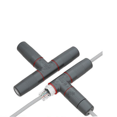 주문 RJ45 T형 IP67 방수 신호 커넥터, 125V 전압 및 5G 통신용 1000MHz 전송 속도 온라인 제조