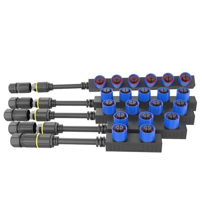 M15 2 핀 3 핀 4 핀 5 핀 방수 남성 여성 커넥터 500V 등급 전압 IP67 방수 푸시 잠금 F형 모듈 소켓