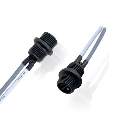 푸시 락킹 M12 패널 마운트 커넥터 400V 방수 후면 패널 커넥터 (나사산 잠금 포함)