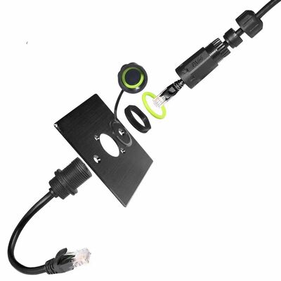 1. 5A 최대 전류 정격 RJ45 방수 커넥터, 1000MHz 전송 속도 및 IP67 방수 등급